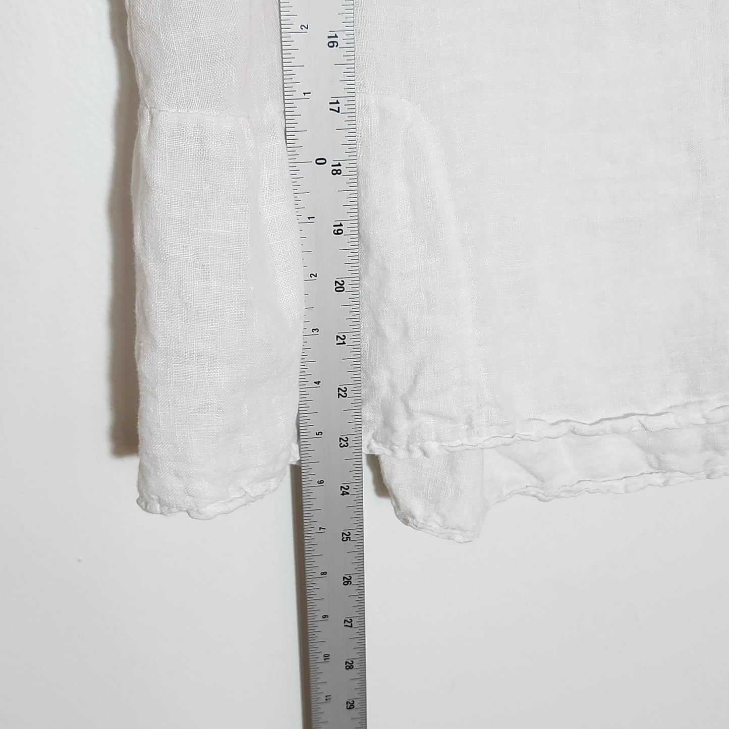 Francesca Bettini White Linen Sleeveless Blouse Size Small