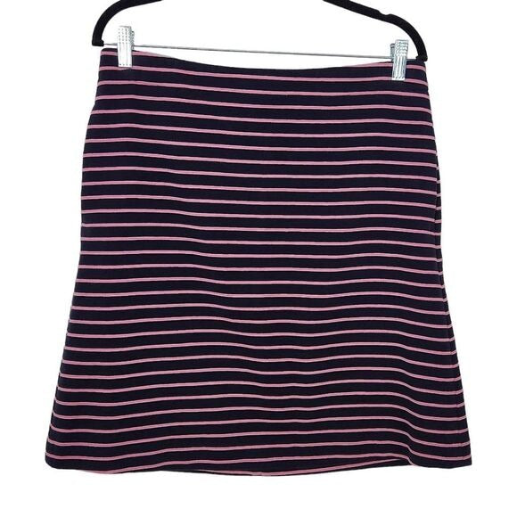 Talbots Navy and Pink Striped Skirt Size 6 Talbots Preppy Striped Knit Skirt