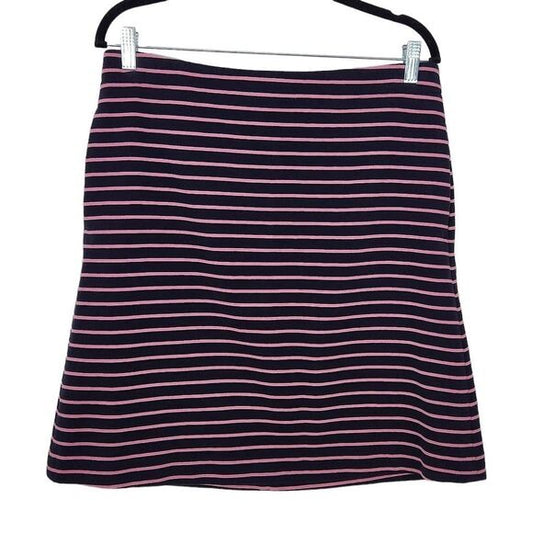 Talbots Navy and Pink Striped Skirt Size 6 Talbots Preppy Striped Knit Skirt