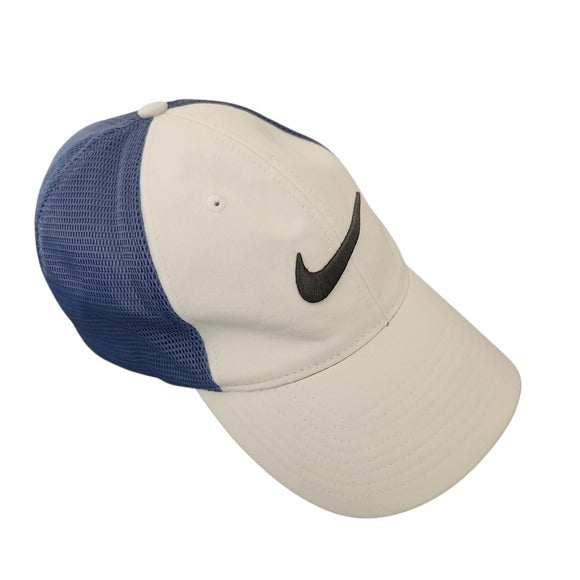 Nike Golf Men's Fitted Trucker Hat in Blue and White