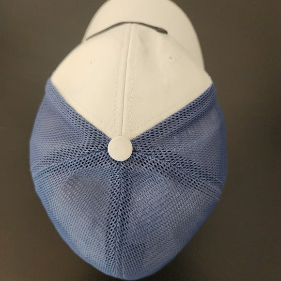 Nike Golf Men's Fitted Trucker Hat in Blue and White