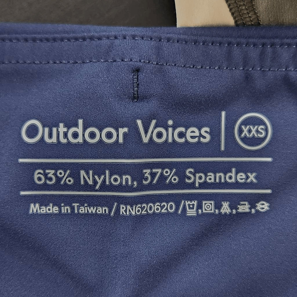 Outdoor Voices Colorblock Athletic Leggings NWT Size XXS Green Leggings