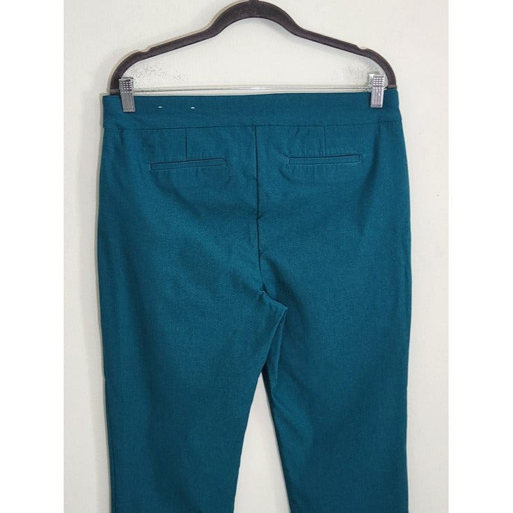 Chico's Teal Blue Pull On Cropped Pants Size 10