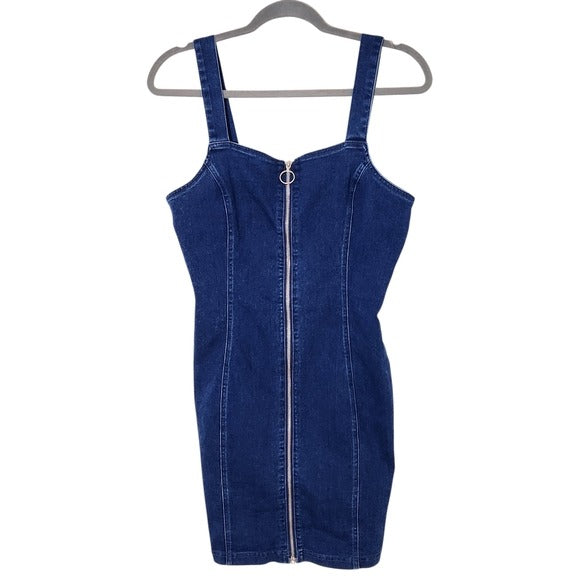 Iris Denim Mini Bodycon Dress Size Medium