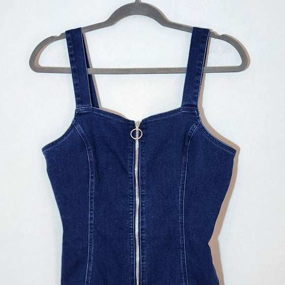 Iris Denim Mini Bodycon Dress Size Medium