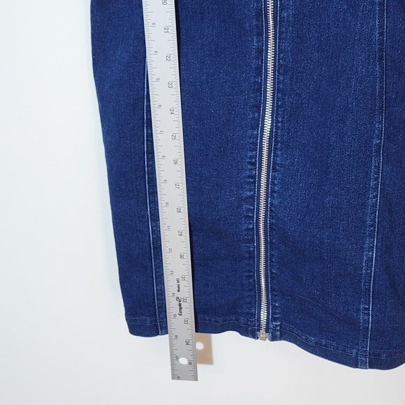 Iris Denim Mini Bodycon Dress Size Medium