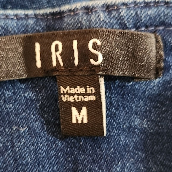 Iris Denim Mini Bodycon Dress Size Medium