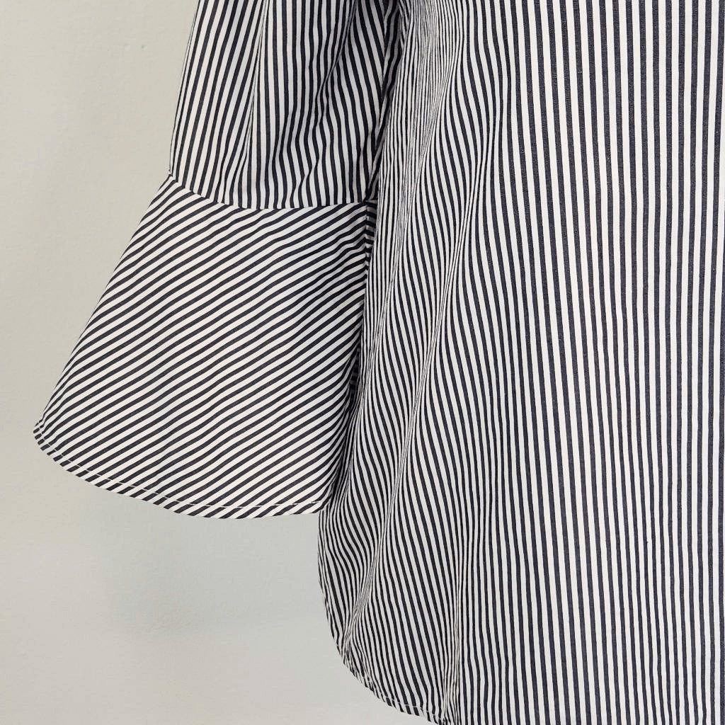Cupio Navy Stripe Off the Shoulder Top Size Medium Preppy Striped Top