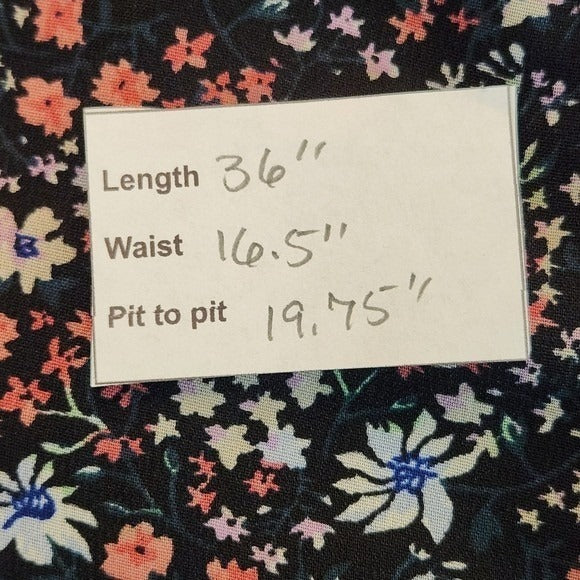 New Look Black Floral V-Neck Dress NWT Size 10 Wedding Guest Dress
