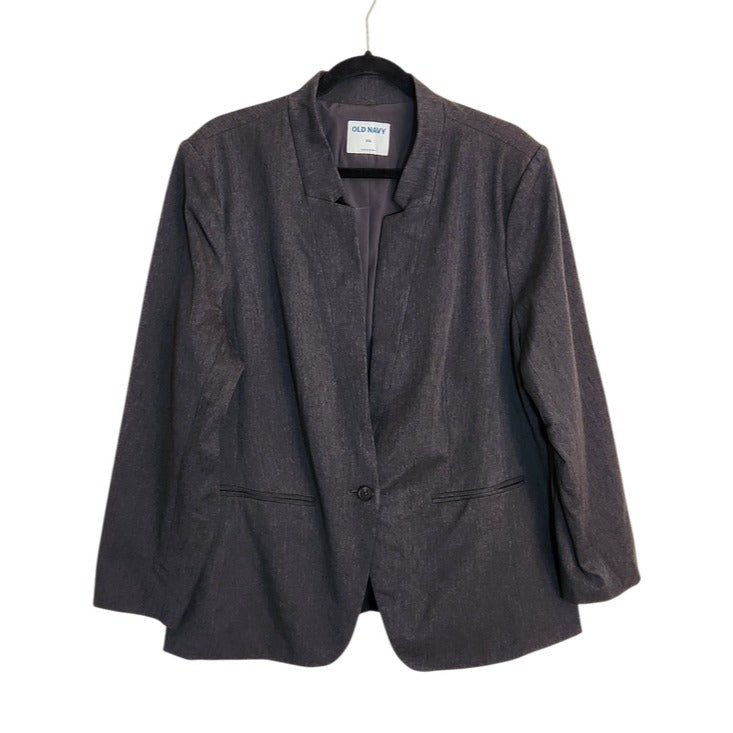 Old Navy Charcoal Gray One Button Blazer Size XXL NWT