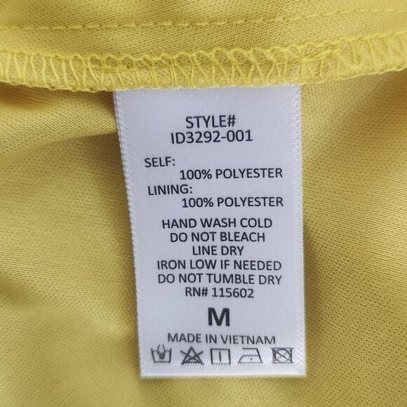 All in Favor Yellow Floral Mini Wrap Dress Size Medium, New
