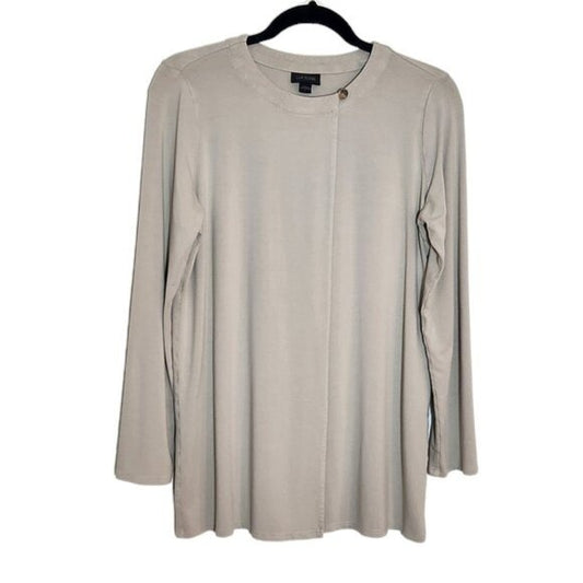 J. Jill Wearever Taupe Cardigan Size Small