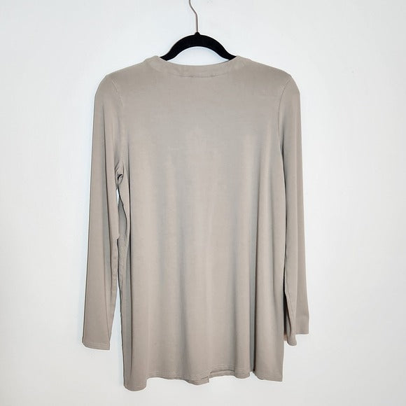 J. Jill Wearever Taupe Cardigan Size Small