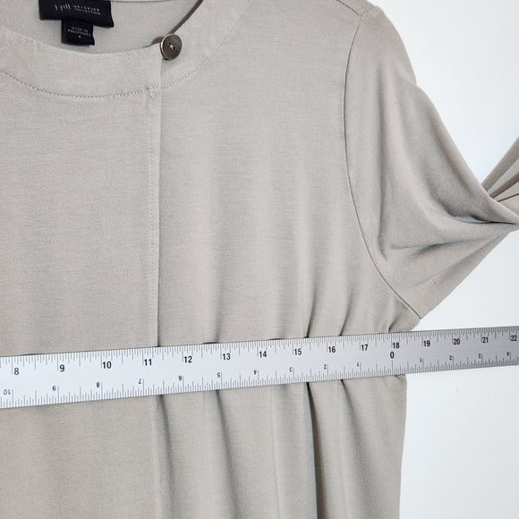 J. Jill Wearever Taupe Cardigan Size Small