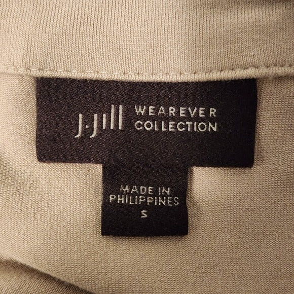 J. Jill Wearever Taupe Cardigan Size Small