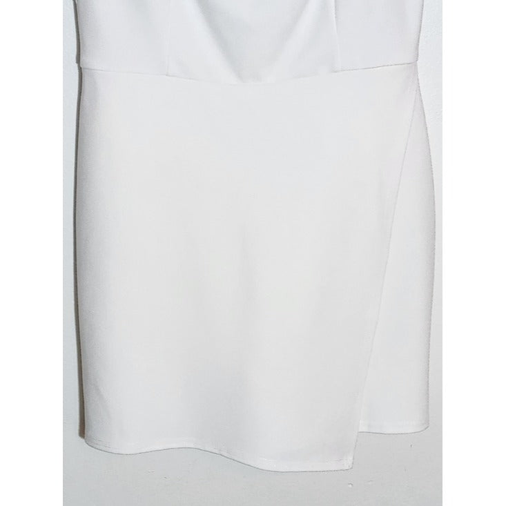 Lulus White Sleeveless Romper with Skort Styling Size Large Bridal Romper