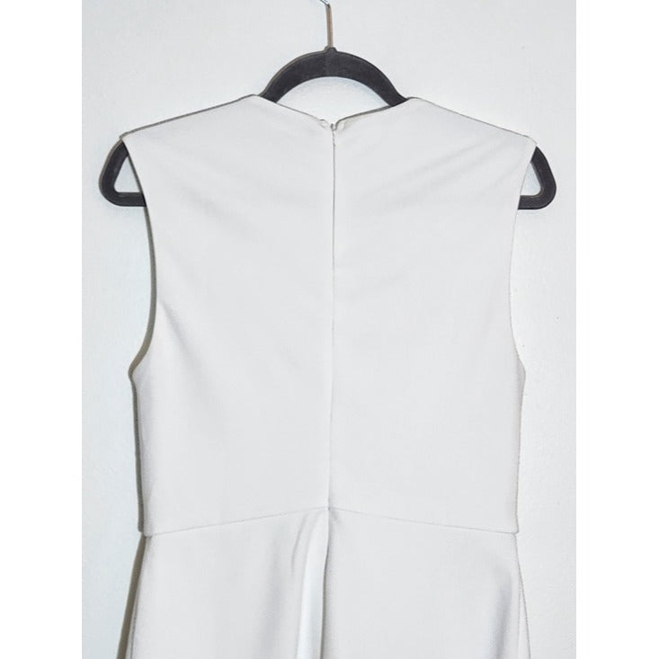 Lulus White Sleeveless Romper with Skort Styling Size Large Bridal Romper