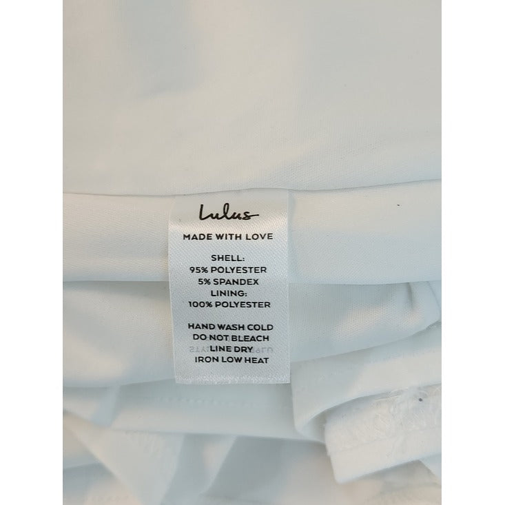 Lulus White Sleeveless Romper with Skort Styling Size Large Bridal Romper