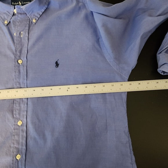 Ralph Lauren Blue Classic Fit Button Down Shirt Men’s Size 17.5 34-35