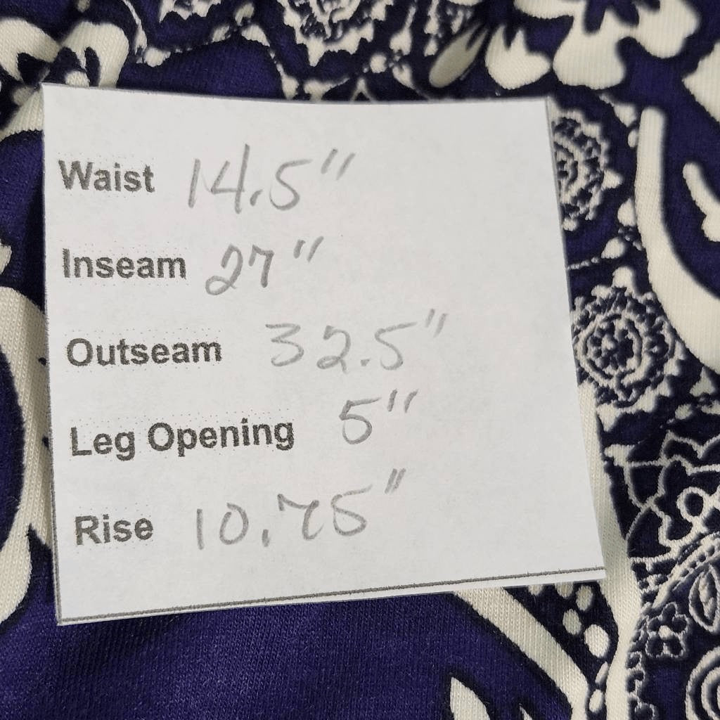 Michael Lauren Blue and White Joggers Size Small NWT Pablo Pant with Shirring