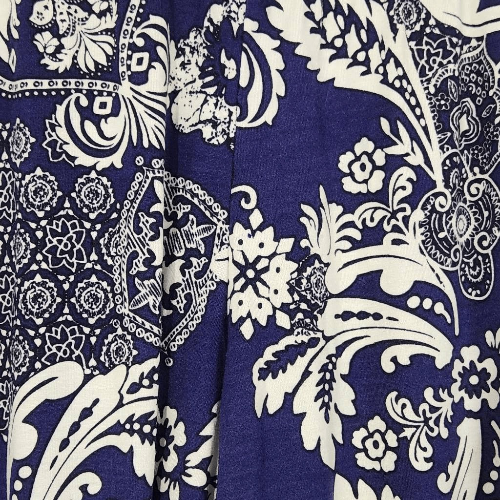 Michael Lauren Blue and White Joggers Size Small NWT Pablo Pant with Shirring