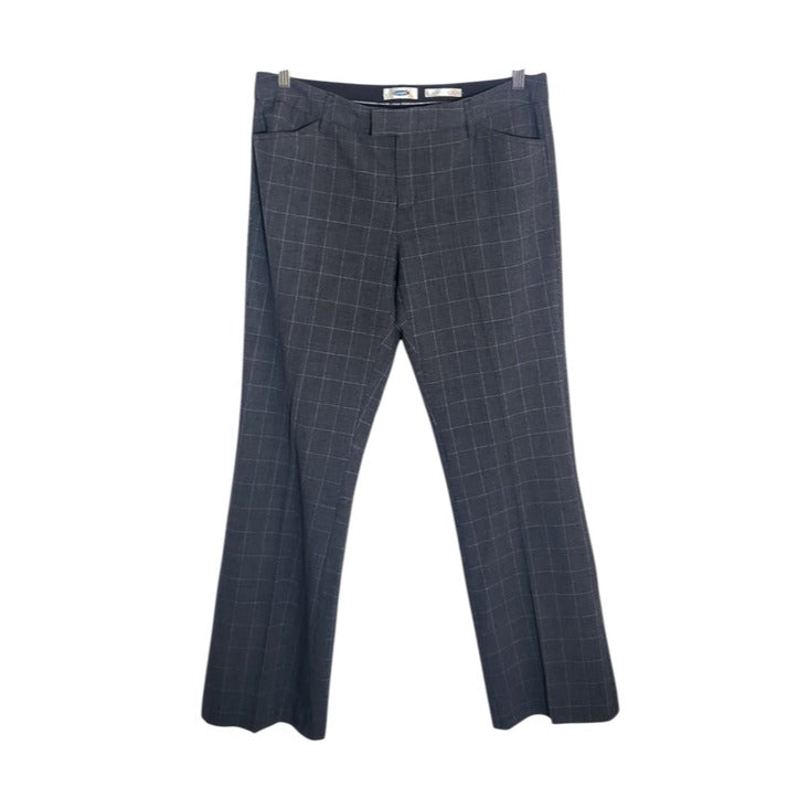 Old Navy Gray Plaid Bootcut Dress Pants Size 10