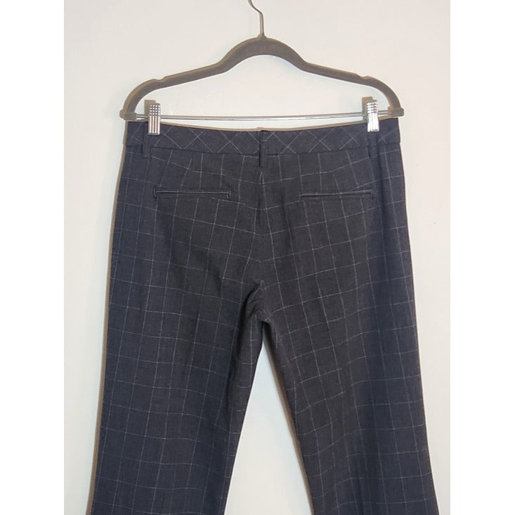 Old Navy Gray Plaid Bootcut Dress Pants Size 10