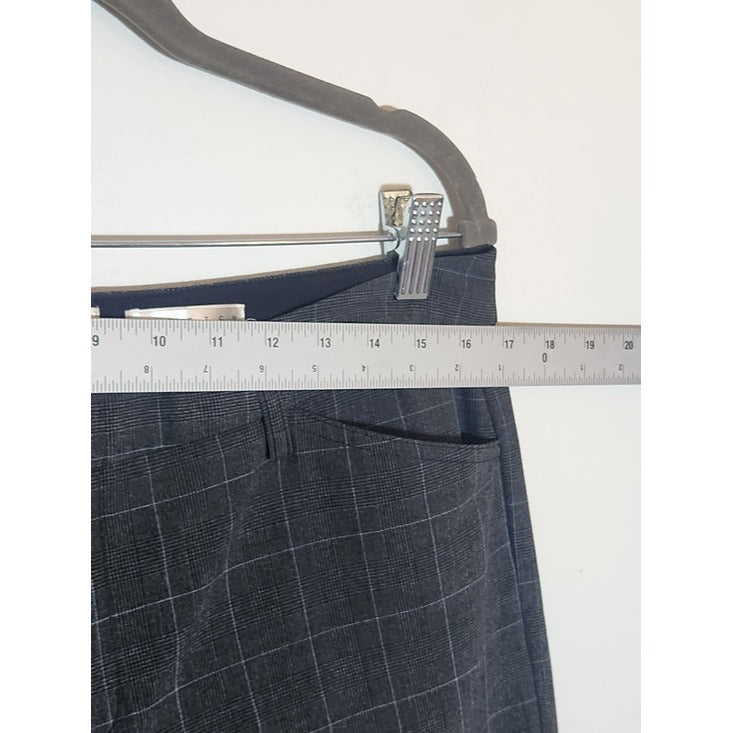 Old Navy Gray Plaid Bootcut Dress Pants Size 10