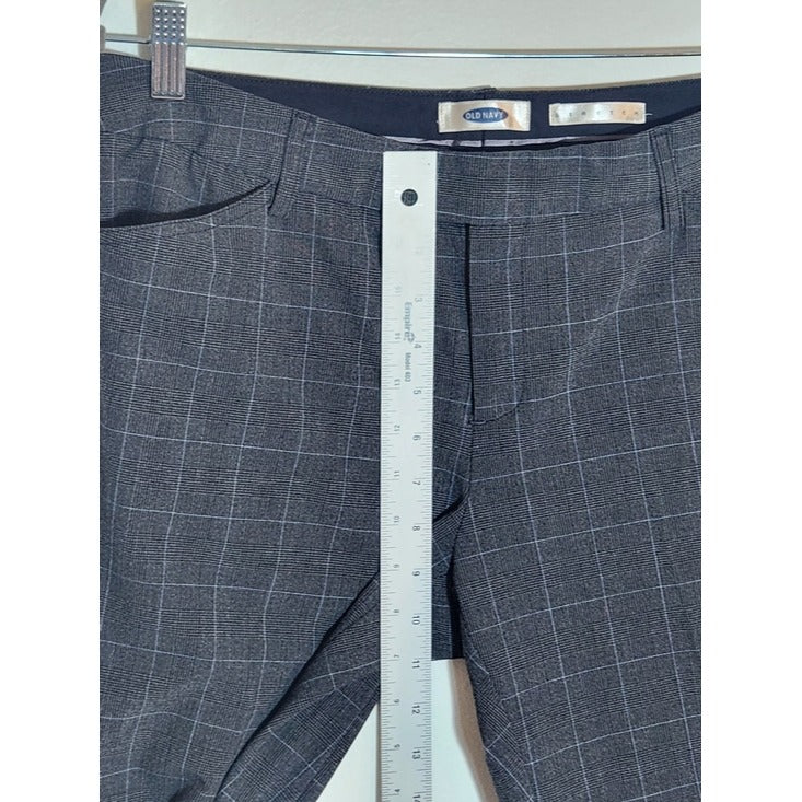 Old Navy Gray Plaid Bootcut Dress Pants Size 10