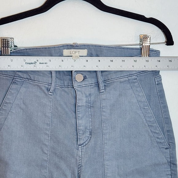 Loft Light Blue Slim Fit Cut Off Ankle Jeans Size 4