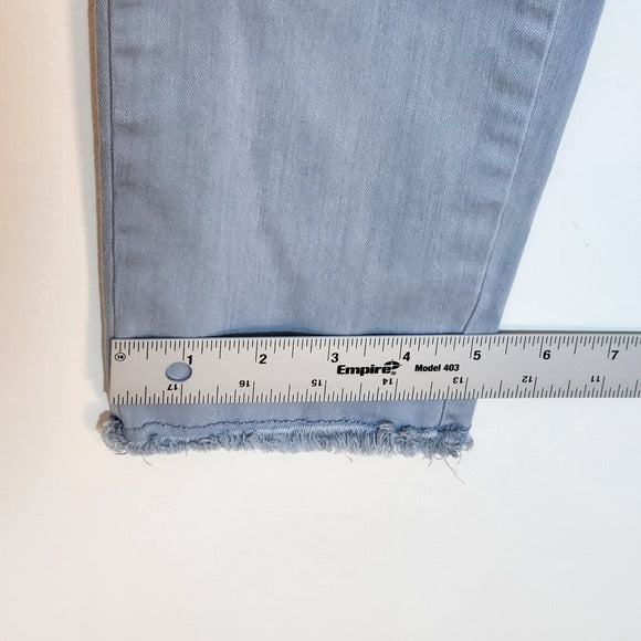 Loft Light Blue Slim Fit Cut Off Ankle Jeans Size 4