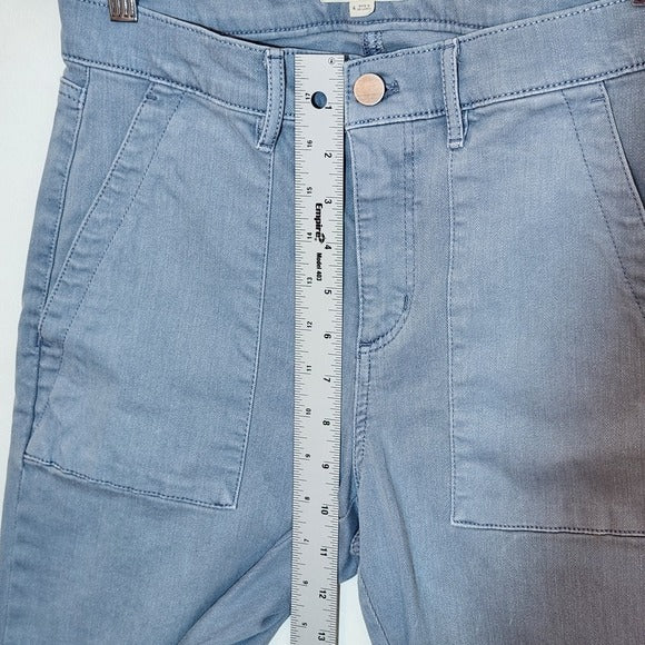 Loft Light Blue Slim Fit Cut Off Ankle Jeans Size 4