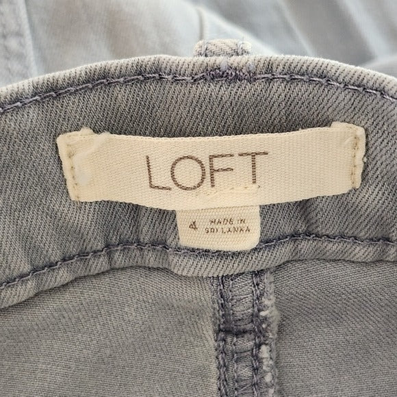 Loft Light Blue Slim Fit Cut Off Ankle Jeans Size 4