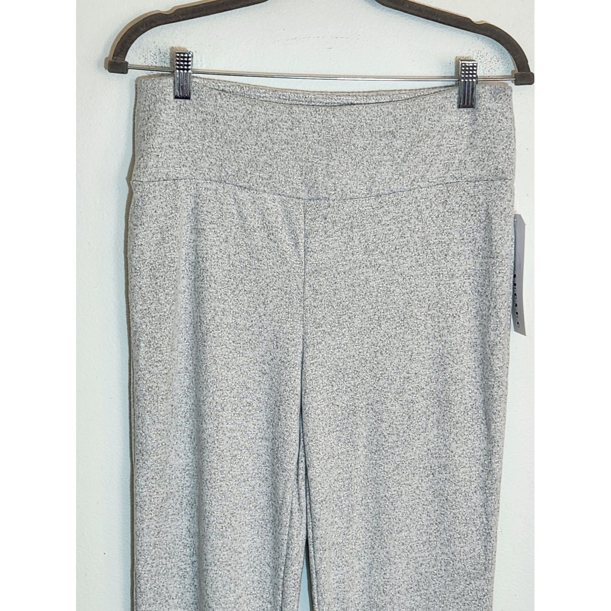 Shosho Gray Sweater Knit Pull-On Flare Leg Pants Size XL NWT