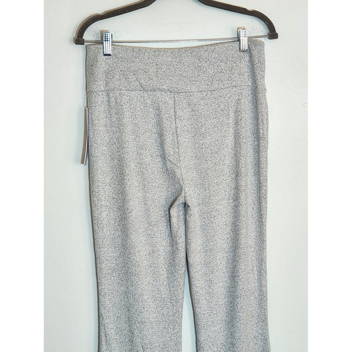 Shosho Gray Sweater Knit Pull-On Flare Leg Pants Size XL NWT