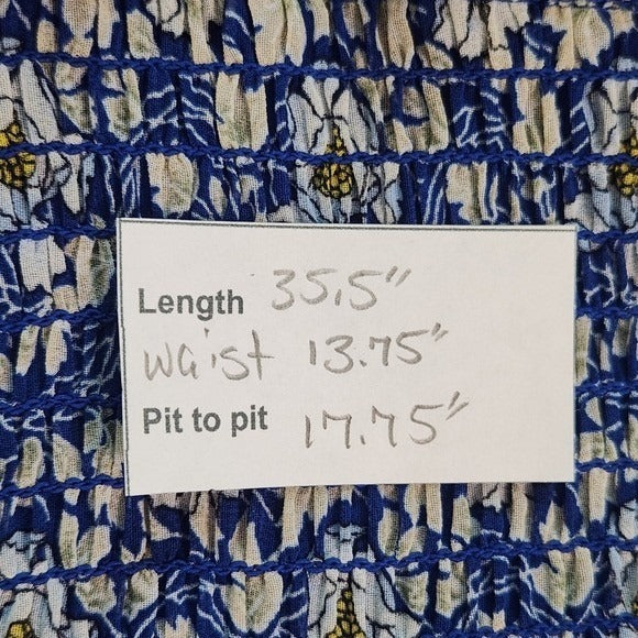 Max Studio Blue Floral Mini Dress Size Small Wedding Guest Dress