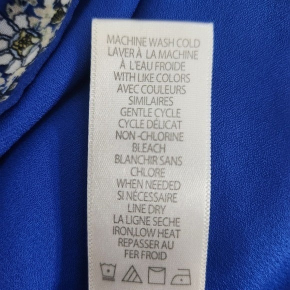 Max Studio Blue Floral Mini Dress Size Small Wedding Guest Dress