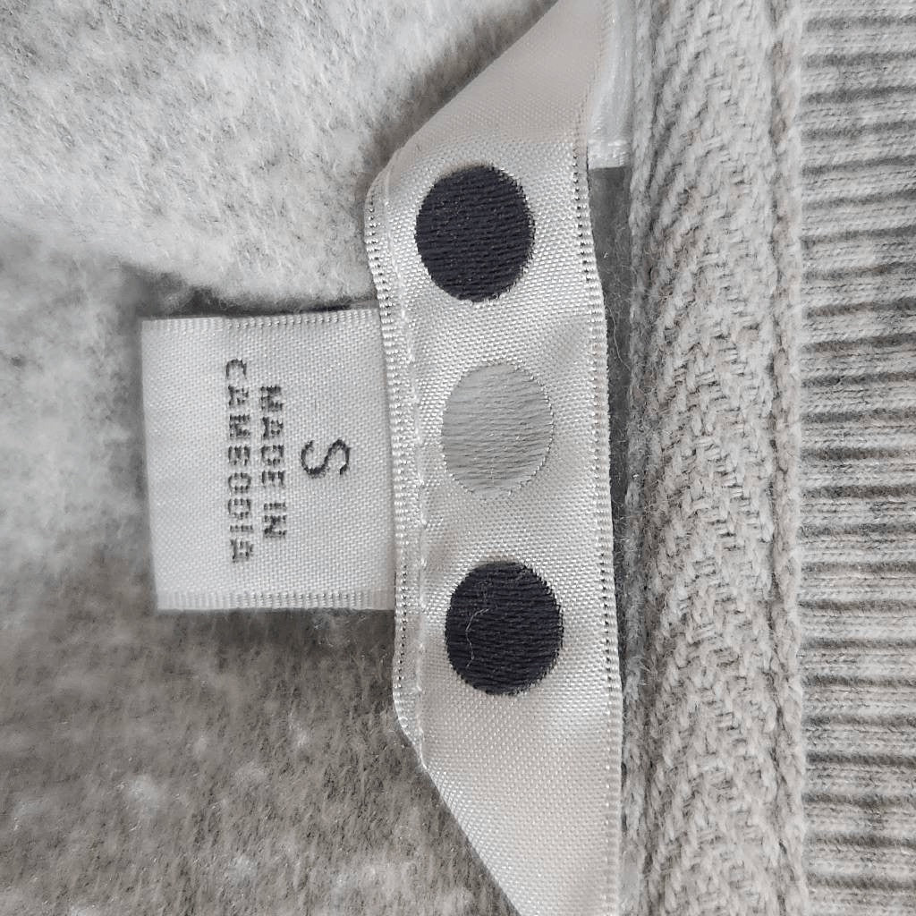 Three Dots Gray Pullover Sweatshirt Small Gray Sweatshirt Quarter-zip Pullover