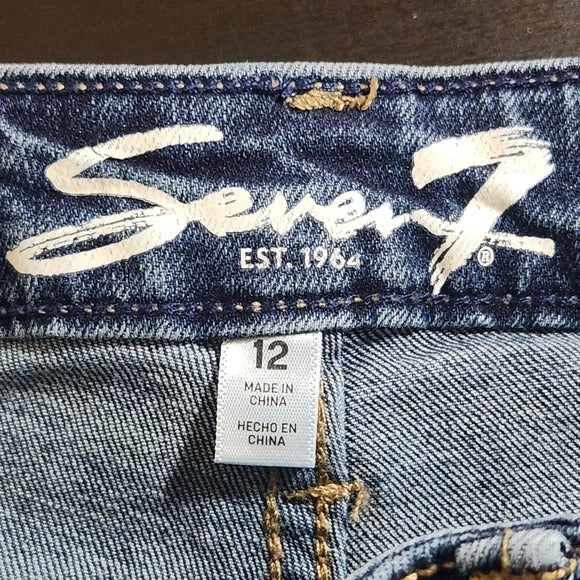 Seven7 Medium Wash Skinny Jeans Size 12