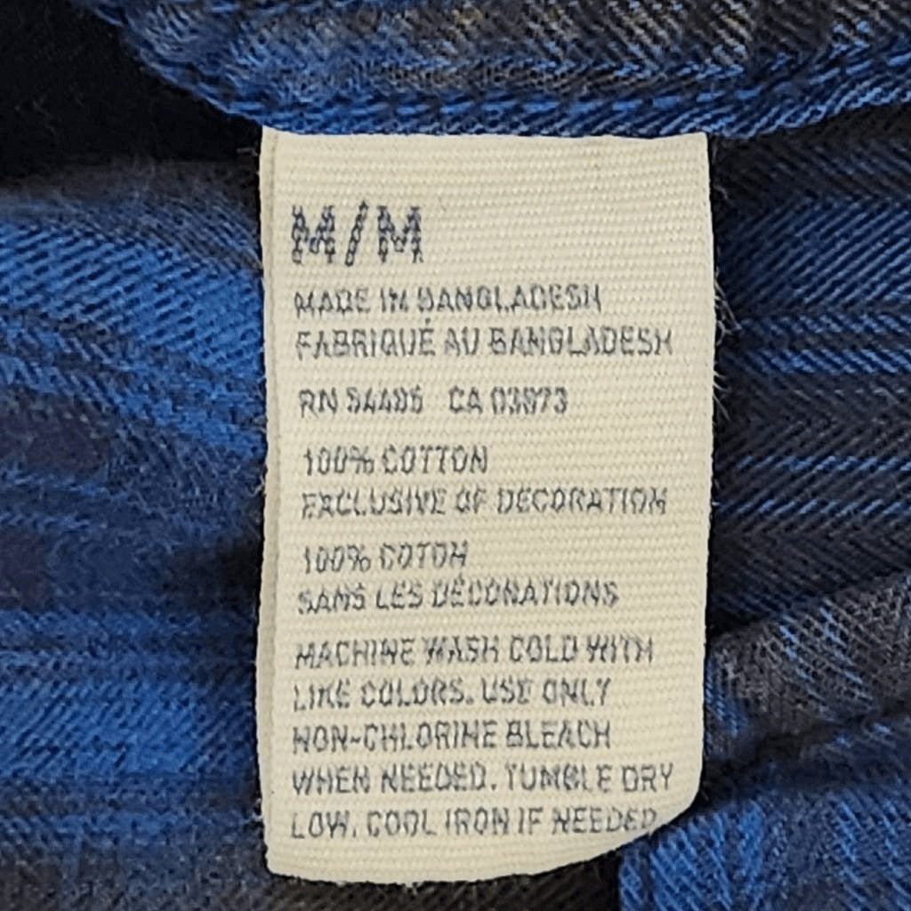 American Eagle Outfitters Blue and Black Western Style Shirt Size Medium