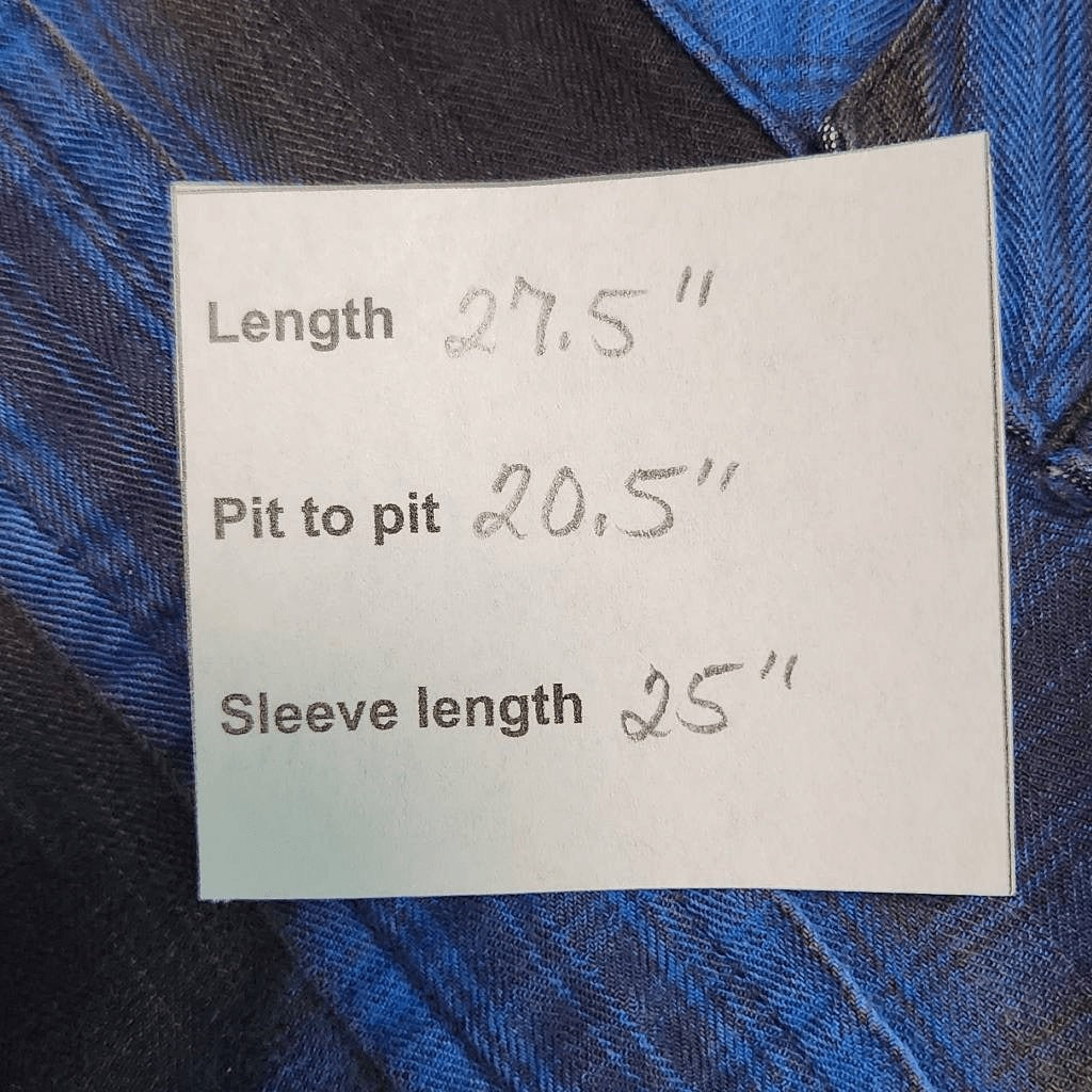 American Eagle Outfitters Blue and Black Western Style Shirt Size Medium