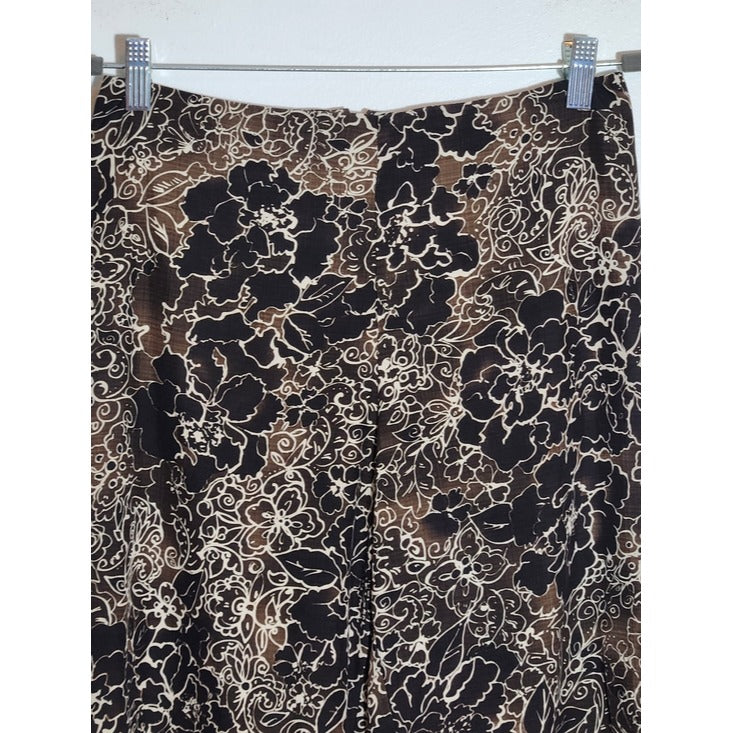 Tommy Bahama Brown Floral Capri Pants Size 4
