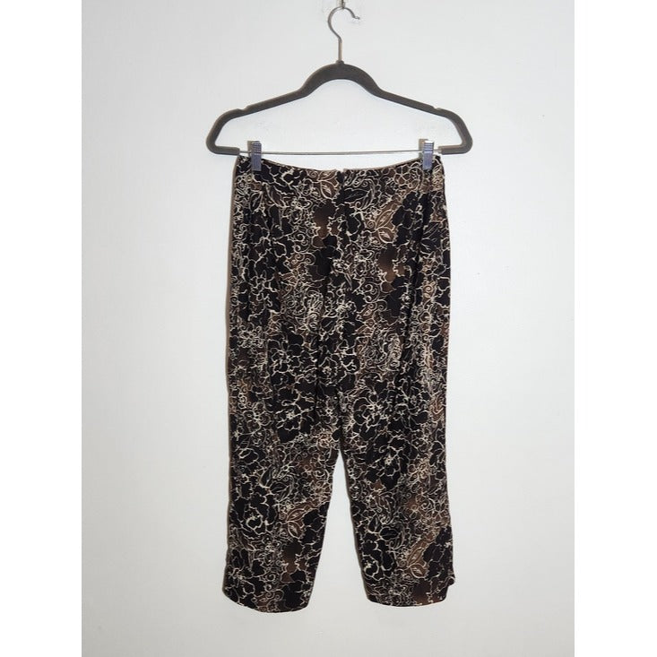 Tommy Bahama Brown Floral Capri Pants Size 4