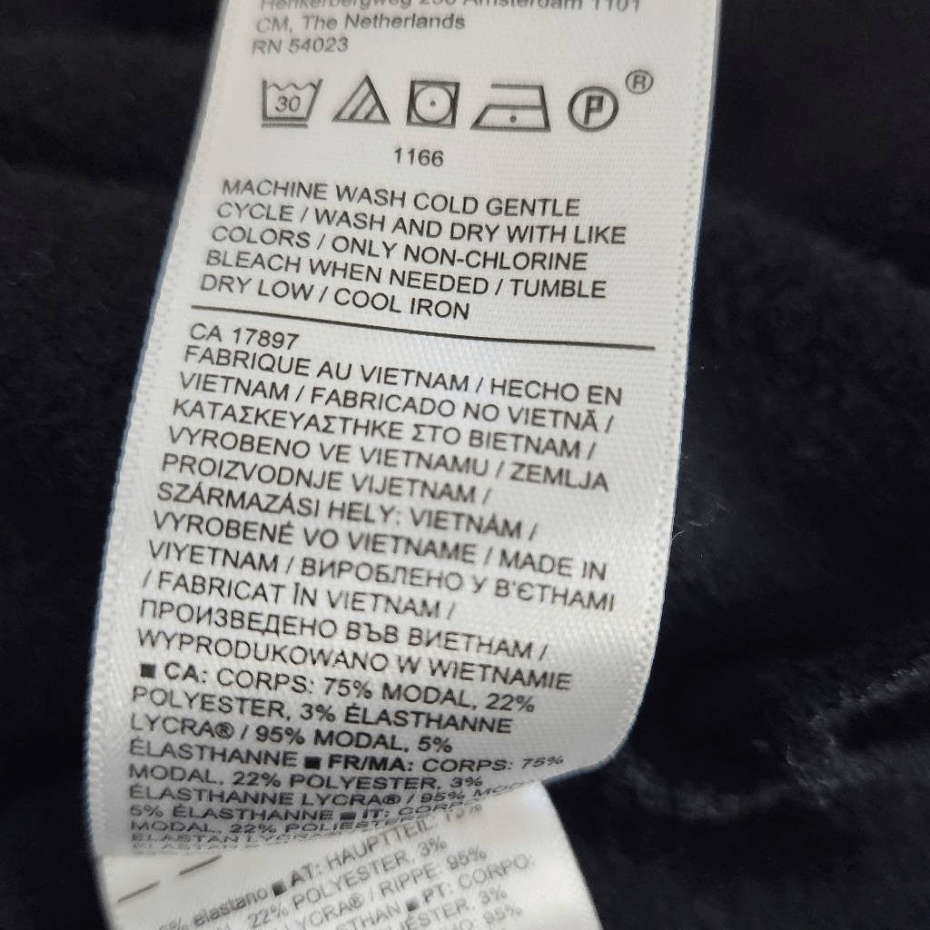 Athleta Black Long Sleeve Oversized Sweatshirt with Side Slits Size Medium
