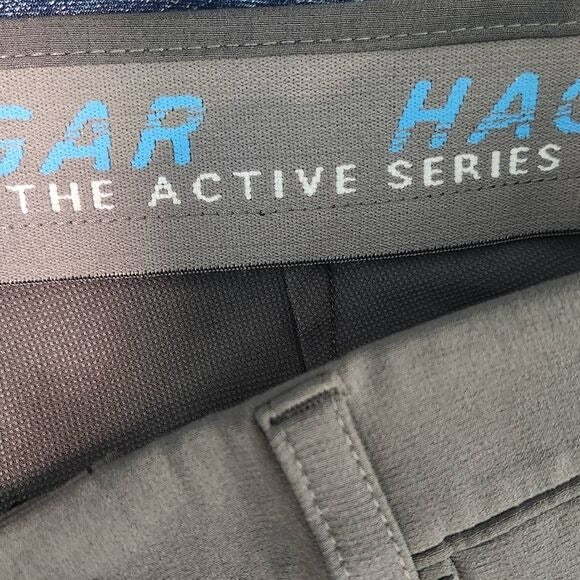 Haggar Gray Performance Slim Fit Golf Pants Size 34 X 32 Gray Golf Pants