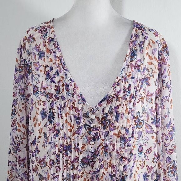 1 State Paisley Floral Blouse Size XXL New