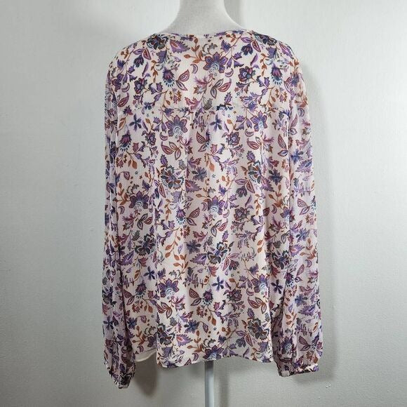 1 State Paisley Floral Blouse Size XXL New