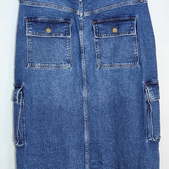 a.n.a Denim Cargo Maxi Skirt Size 14