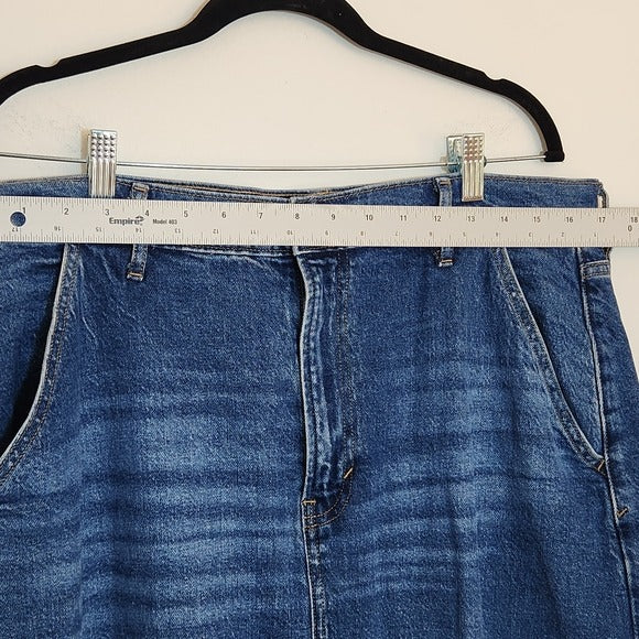 a.n.a Denim Cargo Maxi Skirt Size 14