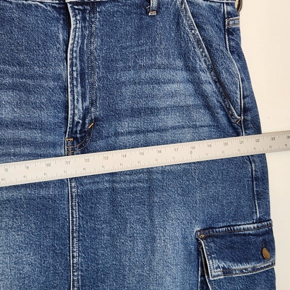 a.n.a Denim Cargo Maxi Skirt Size 14